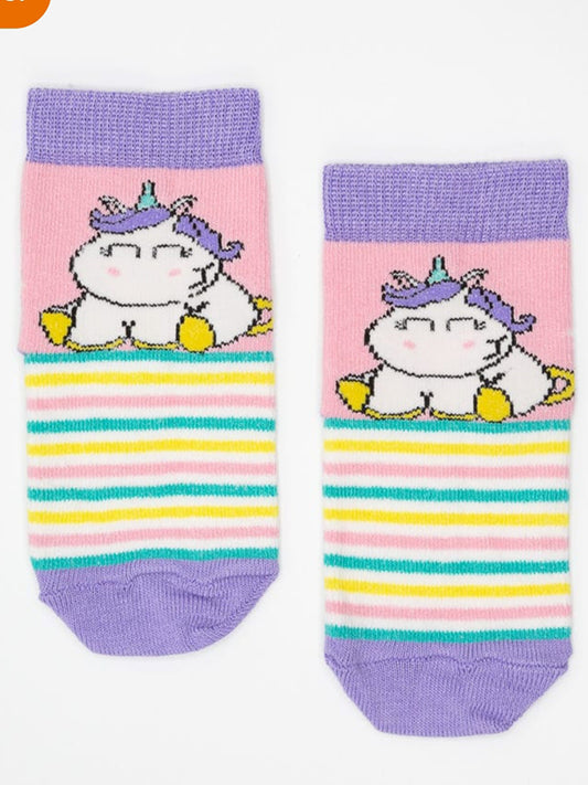 Unicorn Pink & Purple Crew Socks - P17