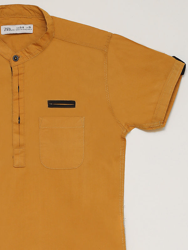 smart casual shirt  - mustard
