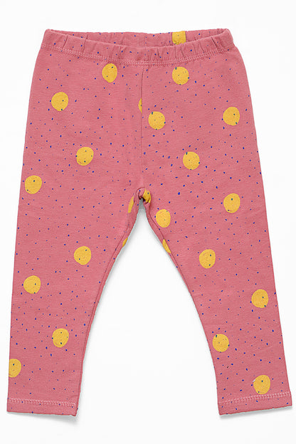 Infants Pink Polka Dots Fleece Ribbed Pajama