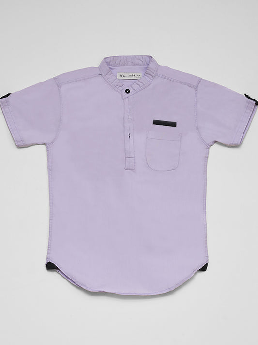 ZARA smart casual boys shirt -   purple