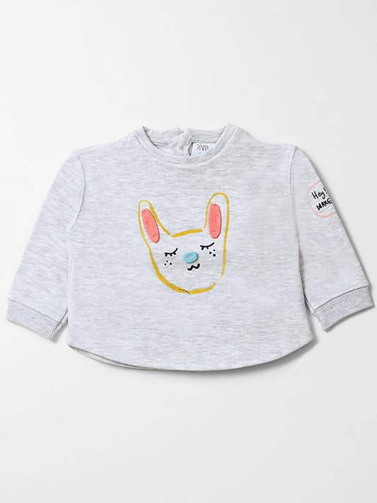Rabit Face 3D Graphic Fleece Sweat Shirt