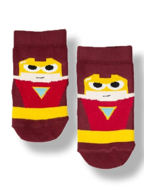 Angry Bird Maroon Crew Socks - P01