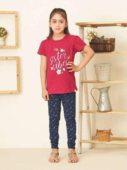 Sister Vibes Fluffy Sleeves Tee