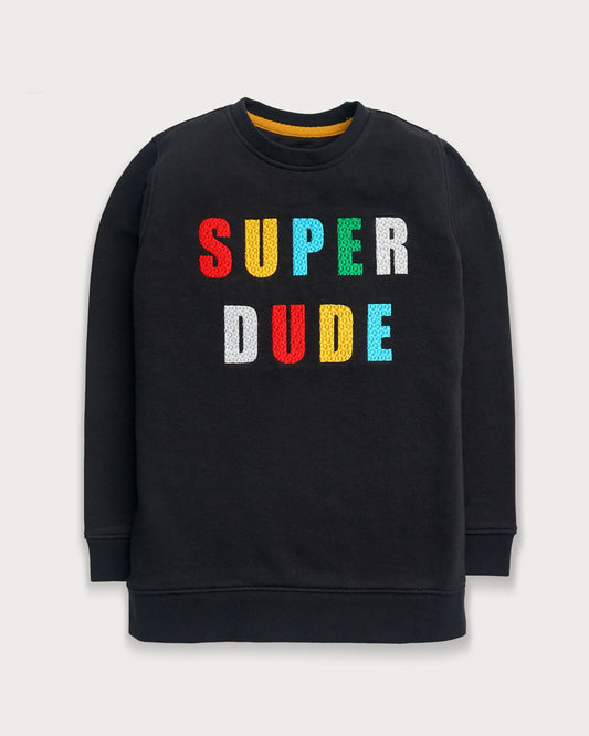 Super Dude Wool Sweat Shirt - 3D Graphic
