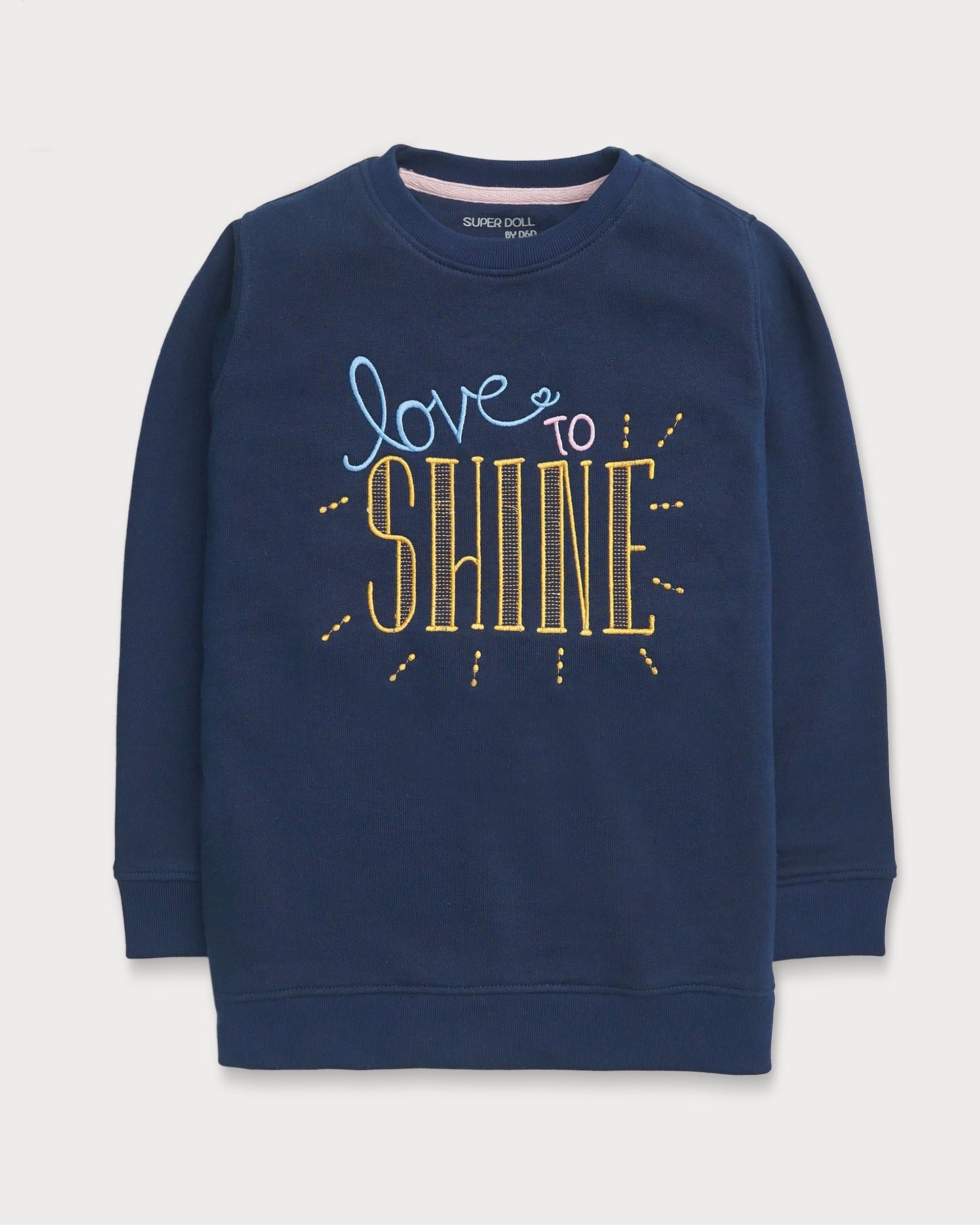 Love to Shine - 3D Embroidered Wool Sweat Shirt