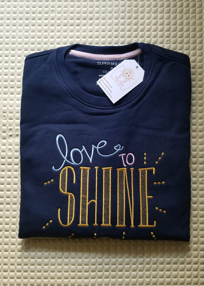 Love to Shine - 3D Embroidered Wool Sweat Shirt