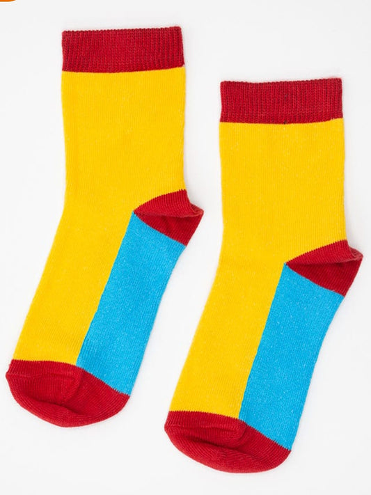 Wide Pattern Multi Crew Socks - P20