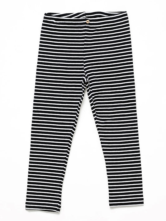 Infants Black Lining Ribbed Pajama