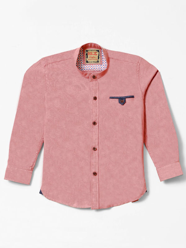 smart Casual khaddar Full Sleeves Shirt - Rust