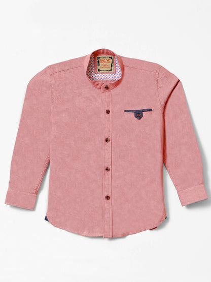 smart Casual khaddar Full Sleeves Shirt - Rust