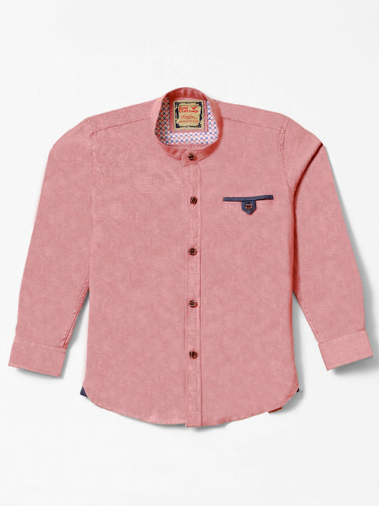 smart Casual khaddar Full Sleeves Shirt - Rust