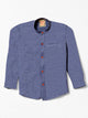 smart Casual khaddar Full Sleeves Shirt - Royal Blue