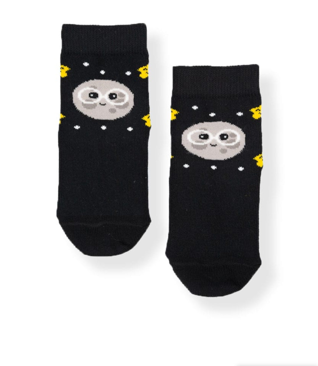 Moon & Stars Black Crew Socks - P27