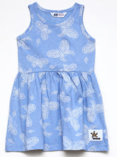 Load image into Gallery viewer, H&amp;M Butterfly printed jersey dress with headbandss
