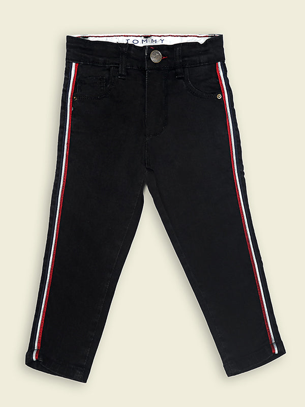 Tommy Hilfiger Jeans with side tapes - Black