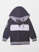 Polo Fleece Zipper Hoodie - Grey