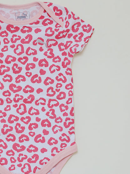 Puma pink little hearts romper dress