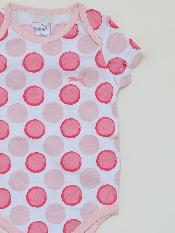 Puma pink polka dot Romper dress