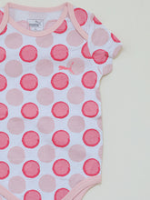 Load image into Gallery viewer, Puma pink polka dot Romper dress
