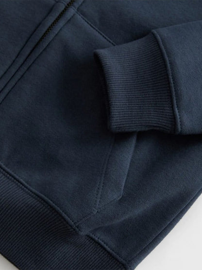 Royal Blue Double Fleece Zipper Hoodie