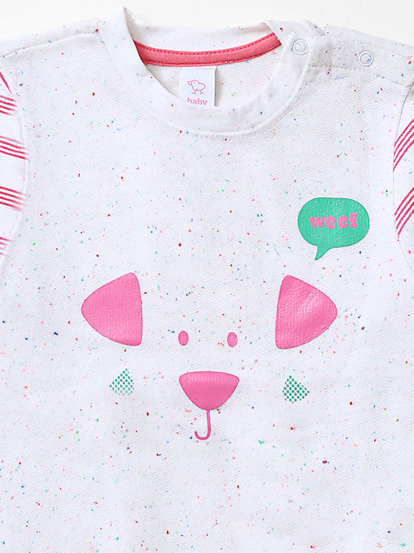 Infants Weef Weef Pink Fleece Sweat Shirt