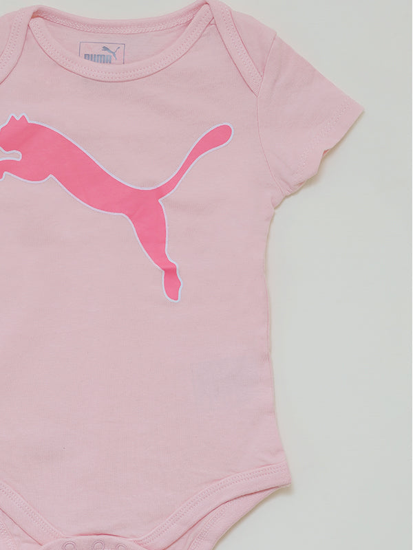 Puma pink logo graphic Romper dress