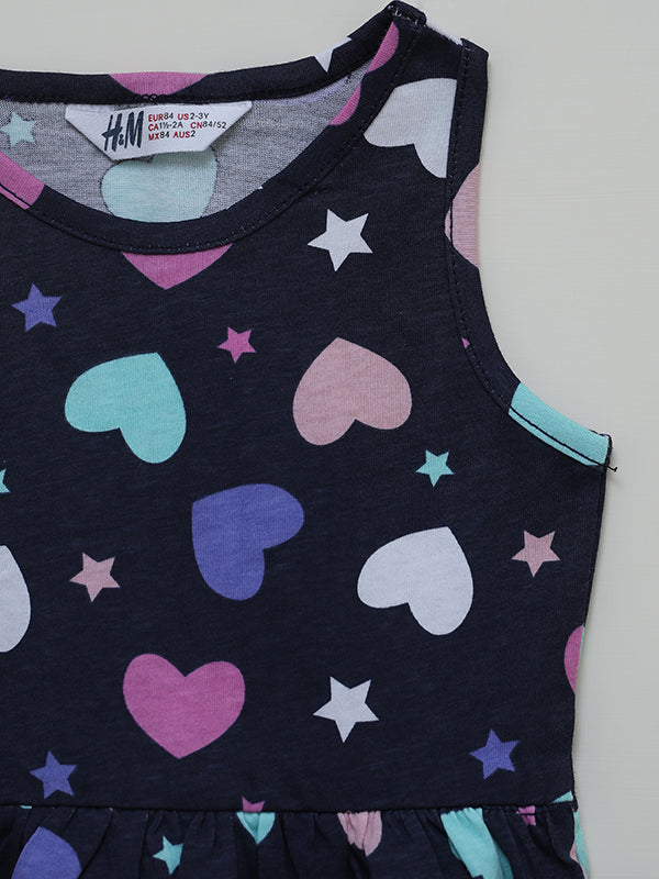 H&M Hearts overall print jersey dress with headband