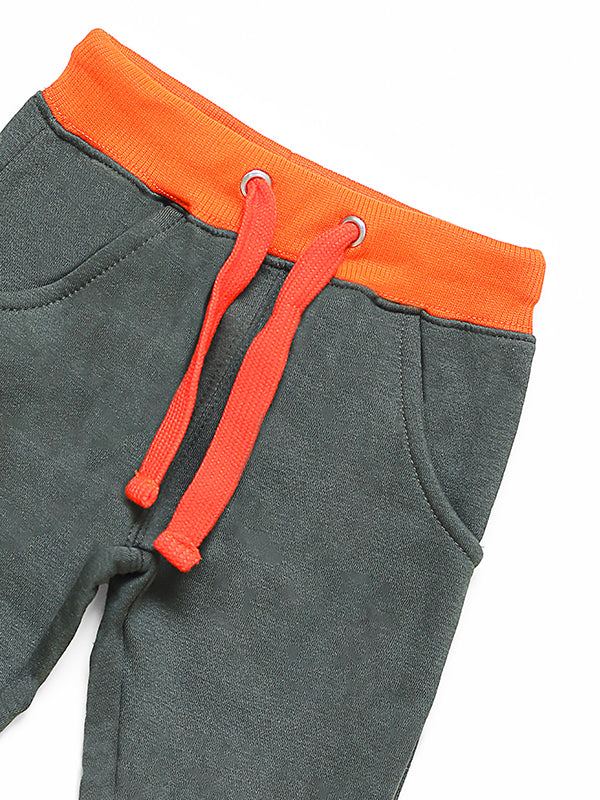 California olive & Orange Fleece Pajama