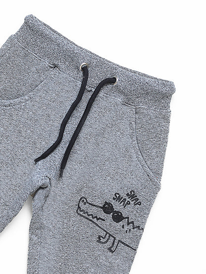 Snap Snap Dark Grey Fleece Pajama