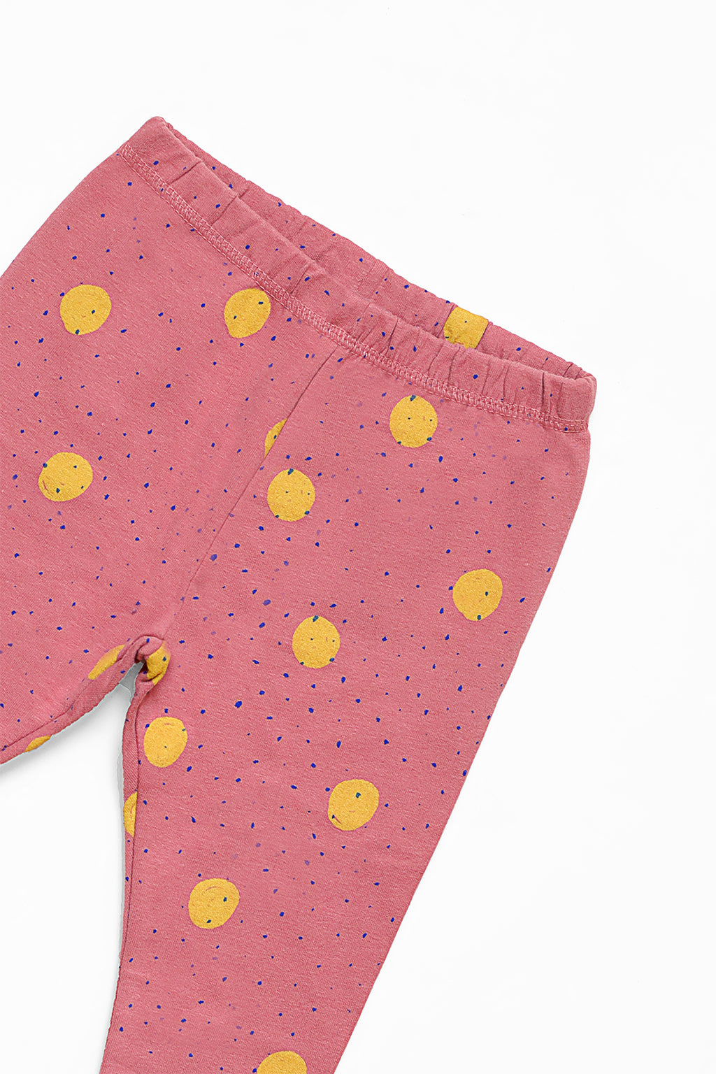 Infants Pink Polka Dots Fleece Ribbed Pajama