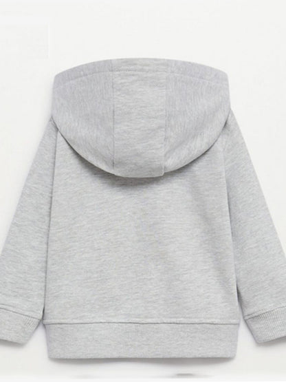 Light Grey Zipper Hoodie