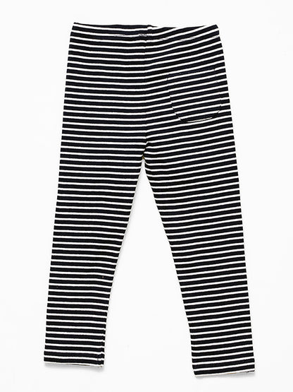 Infants Black Lining Ribbed Pajama