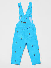 Load image into Gallery viewer, Denim Printed Dungaree Pineapple Graphic - Blue
