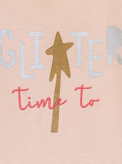 Gliter Star Pink Tee