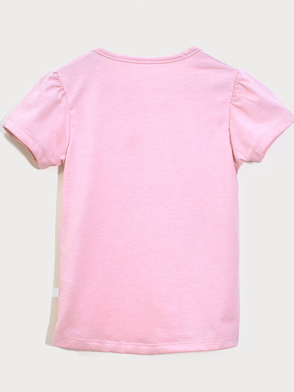 Girls Rule The Universe Pink Tee