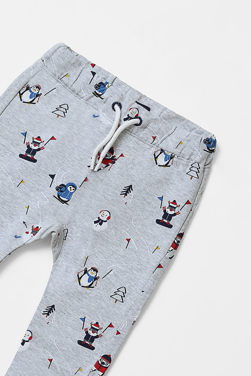 Infants Snow Man Grey Fleece Pajama