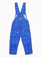 Load image into Gallery viewer, Denim Printed Dungaree - Dark Blue
