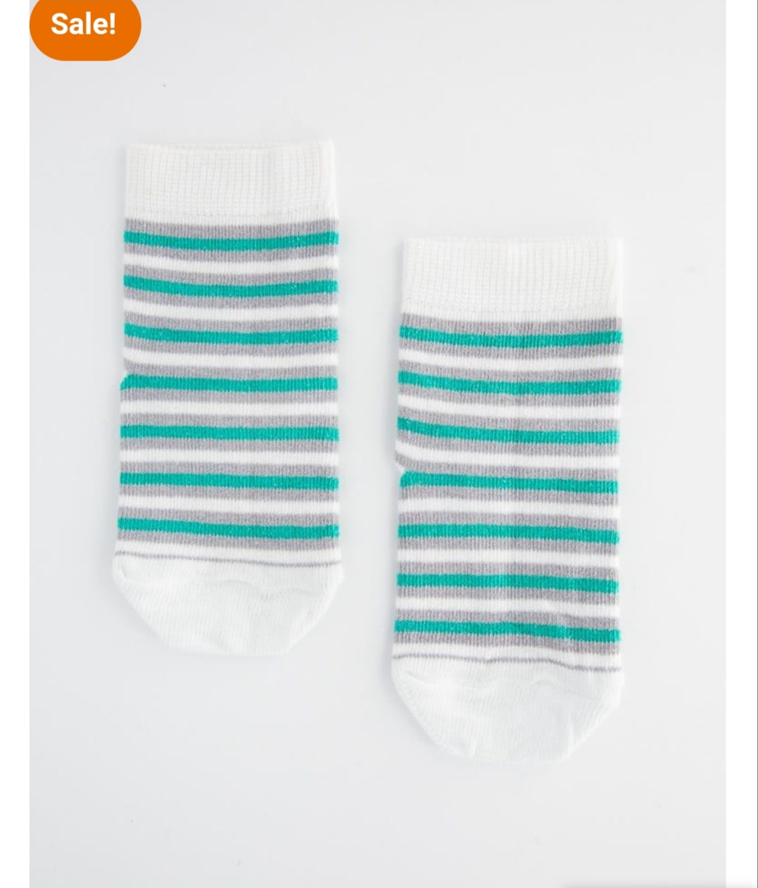 Grey Green Lining Ankle Socks - P30
