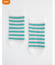 Grey Green Lining Ankle Socks - P30