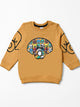 Infants Bear Graphic Honey Brown Fleece Sweat Shirt