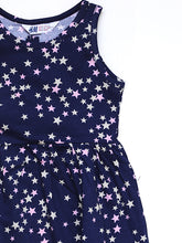 Load image into Gallery viewer, H&amp;M Stary Blue jersey dress with headband
