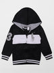 Polo Fleece Zipper Hoodie - Black