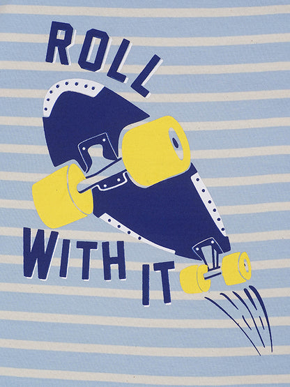 Roll with it - blue sandos shirt
