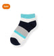 Blue Black Wide Pattern Ankle Socks - P47