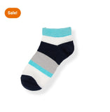 Blue Black Wide Pattern Ankle Socks - P47