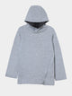 Grey Fleece Hoodie with Back Graphic