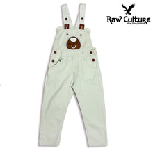 Load image into Gallery viewer, Denim Cotton Bear Face Dungaree  - Butter Caramel

