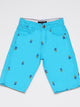Denim cotton short - beach pine blue