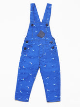 Load image into Gallery viewer, Denim Printed Dungaree - Dark Blue
