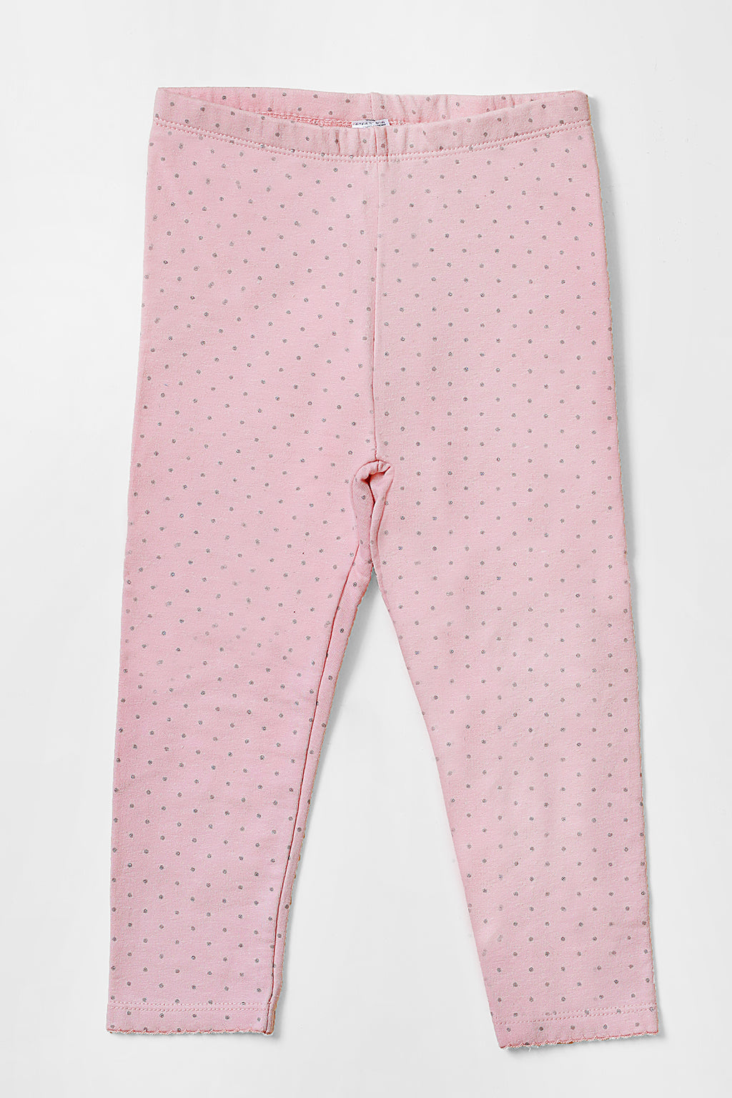 Infants Pink Polka Dot Fleece Ribbed Pajama